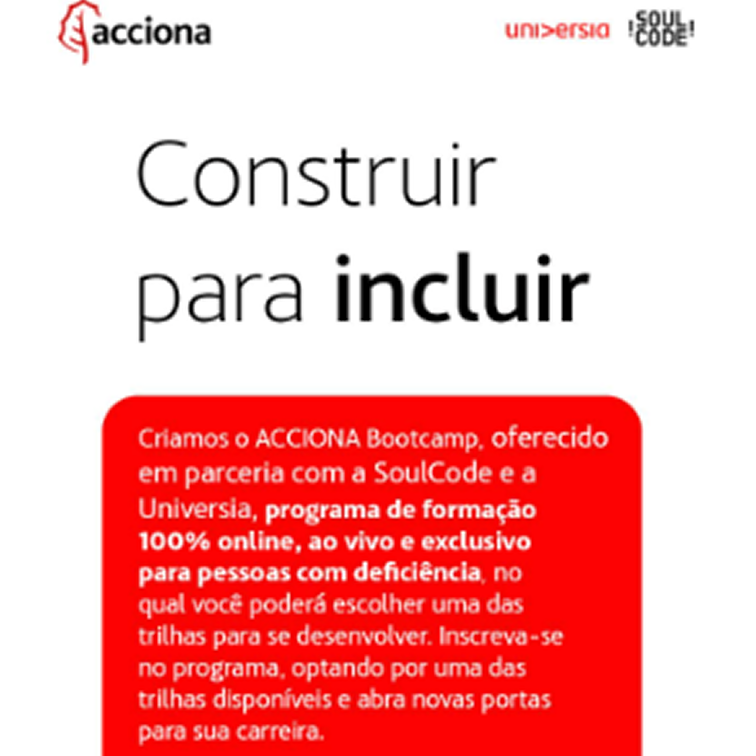 Programas voltados a PCD da parceria Acciona e SoulCode — imagem 3