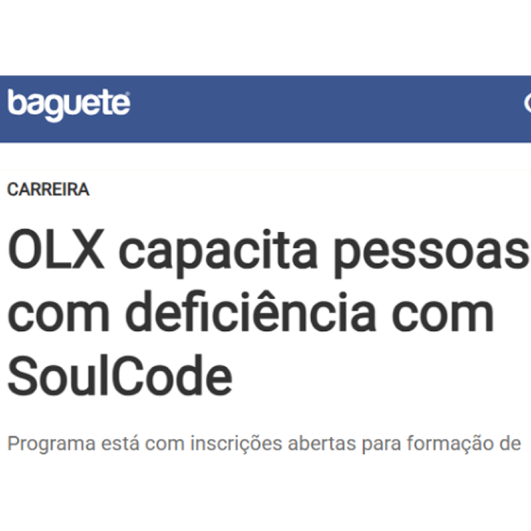 Programas voltados a PCD da parceria Olx e SoulCode — imagem 2