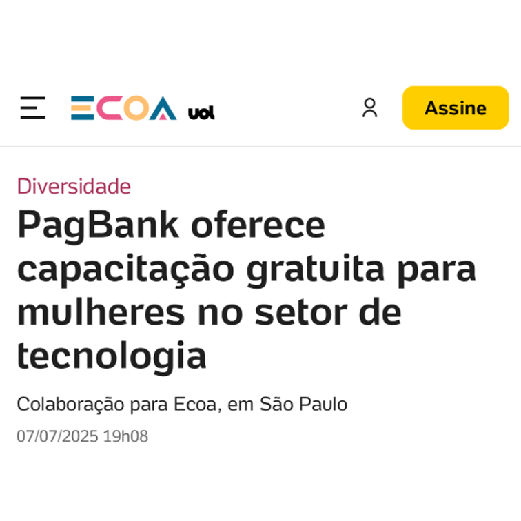 Projeto de qualificação da parceria PagBank e SoulCode — imagem 2