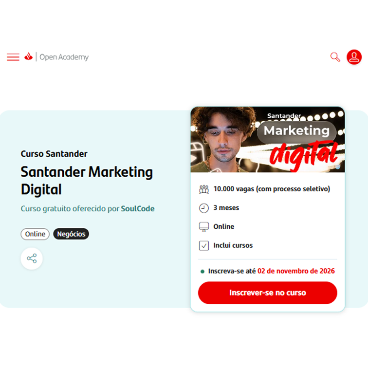 Projeto de tech da parceria Santander e SoulCode — imagem 1